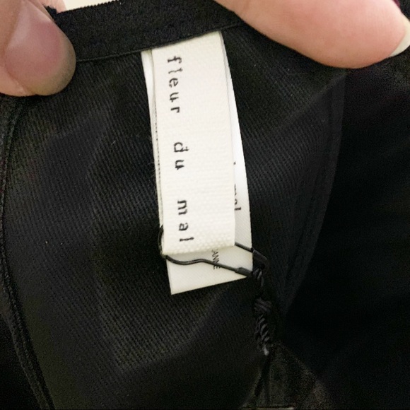 Fleur du Mal Houndstooth Bustier in Bougainvillea - Picture 6 of 7